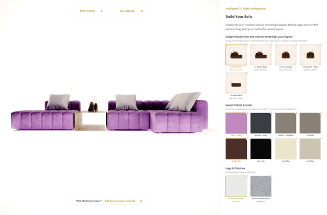 sofa configurator
