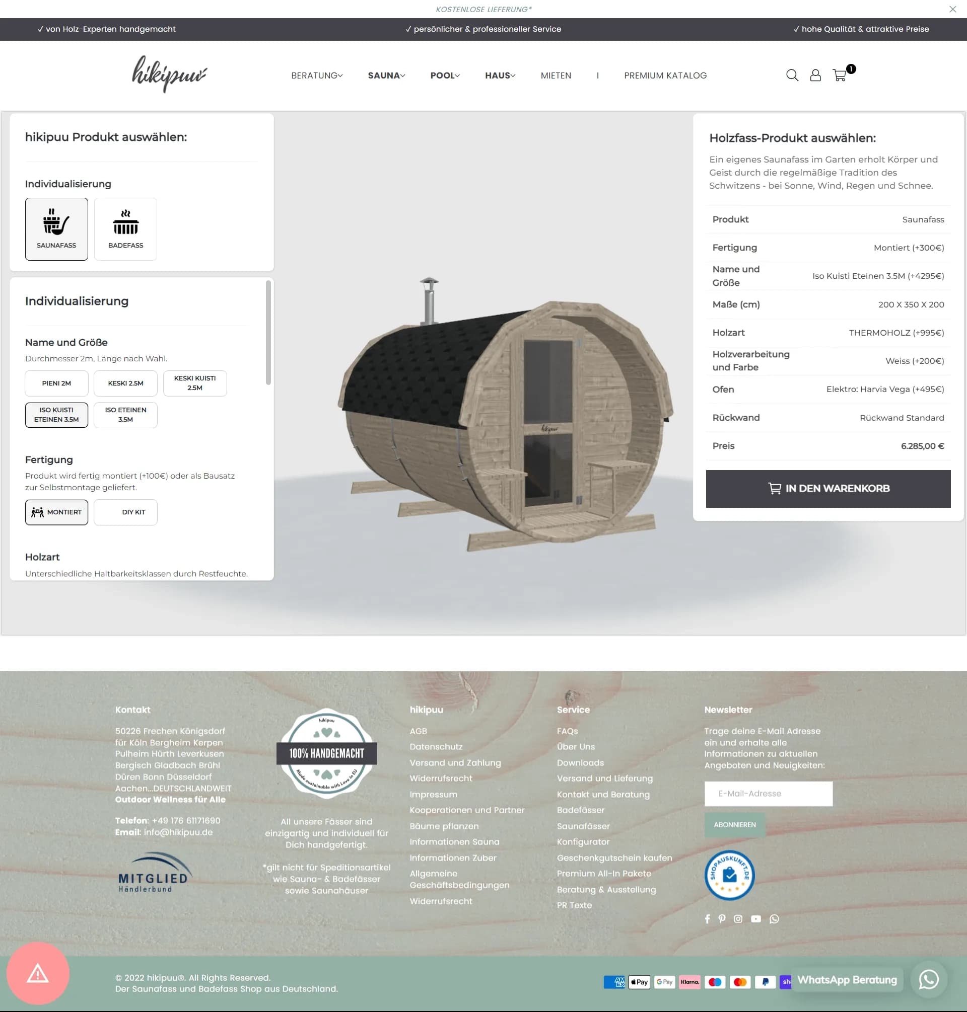 The Solution: Konfigear’s Sauna & Jacuzzi Configurator