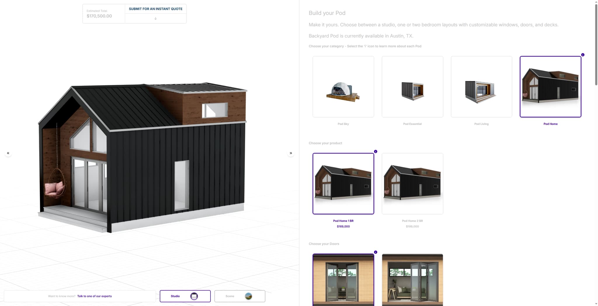 The Solution: Konfigear’s Backyard Pod Configurator