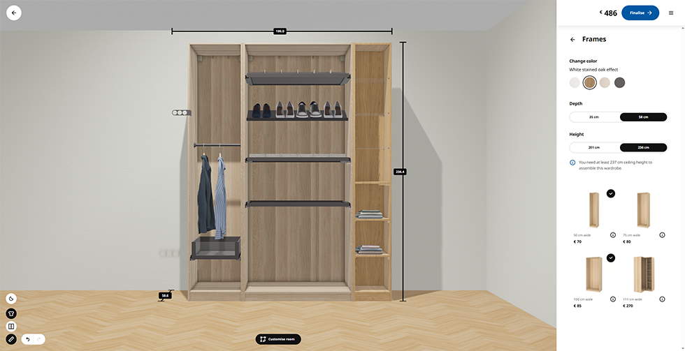 PAX Cabinet IKEA 3D Configurator