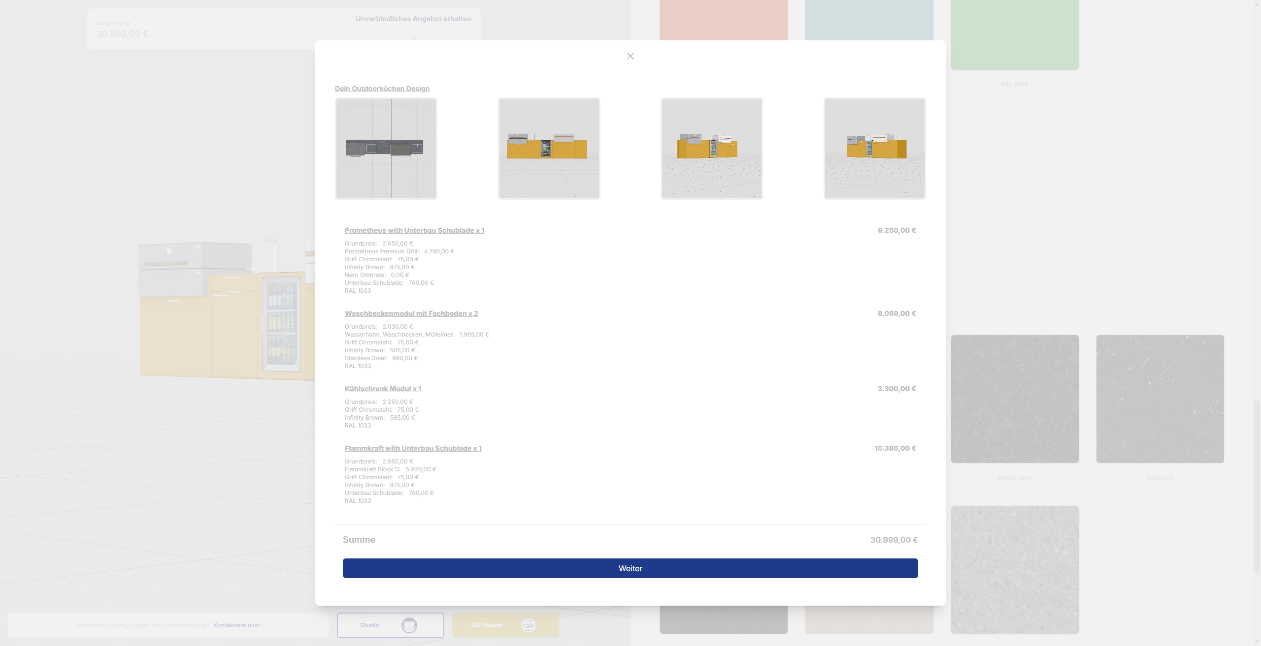 Outdoor-Küchen-Layout-Tool